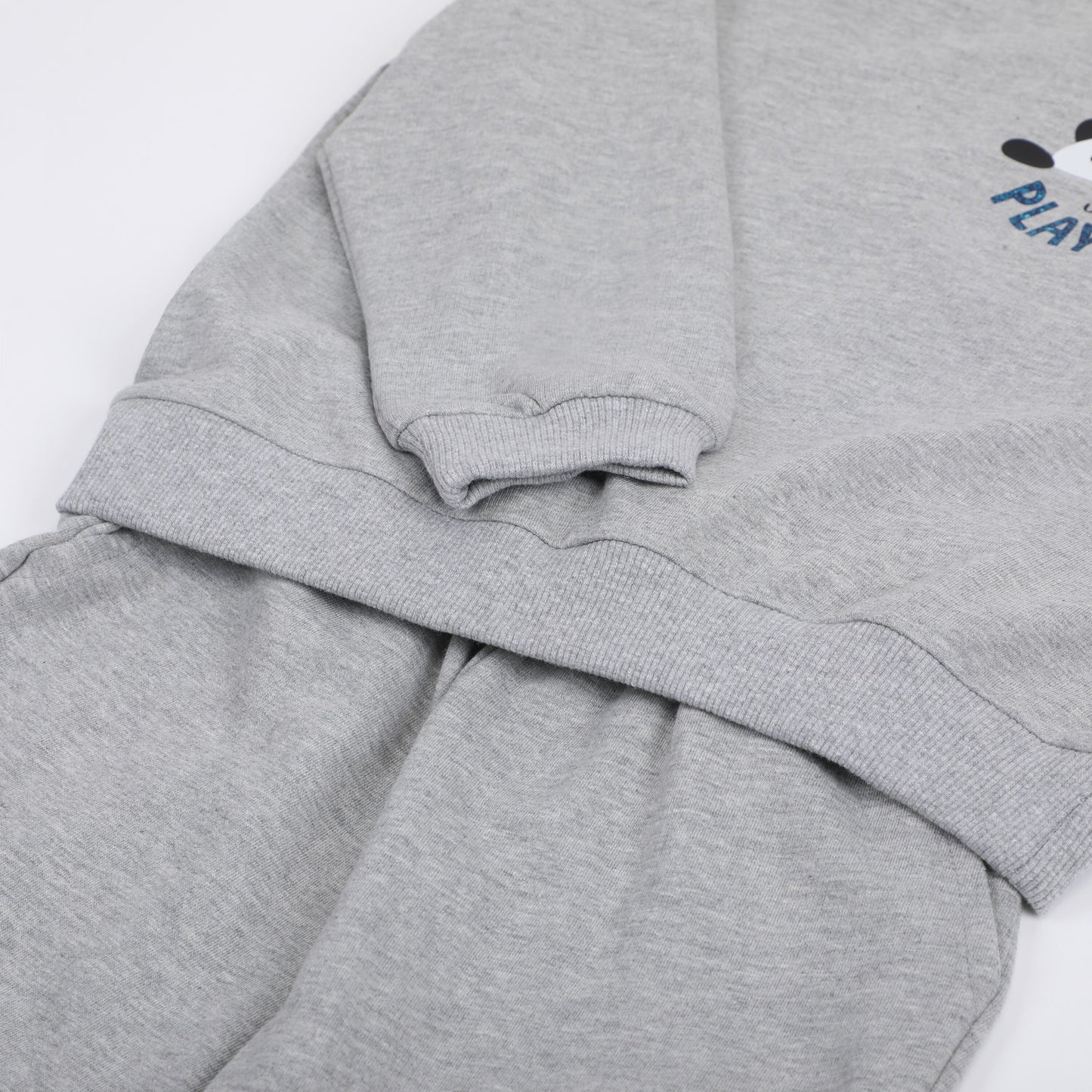 Kids Autumn Co-Ord Set - Grey with Panda Design