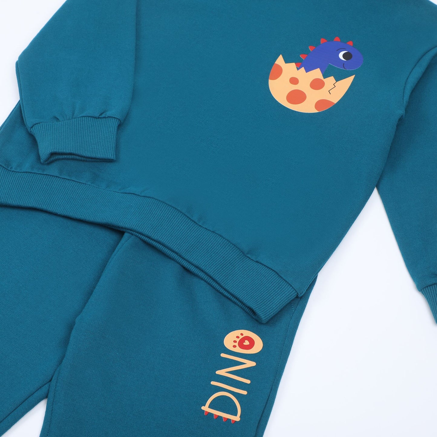 Kids' Co-Ord Set - Teal Blue Dino Print