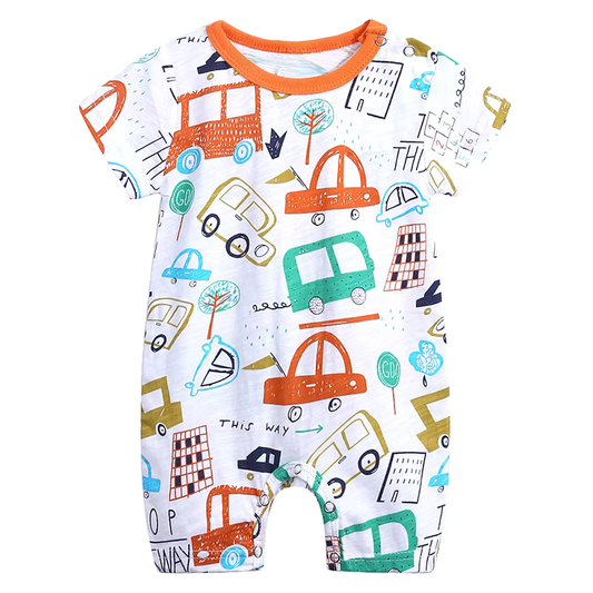 Turbo Charge Cars Theme Baby Romper