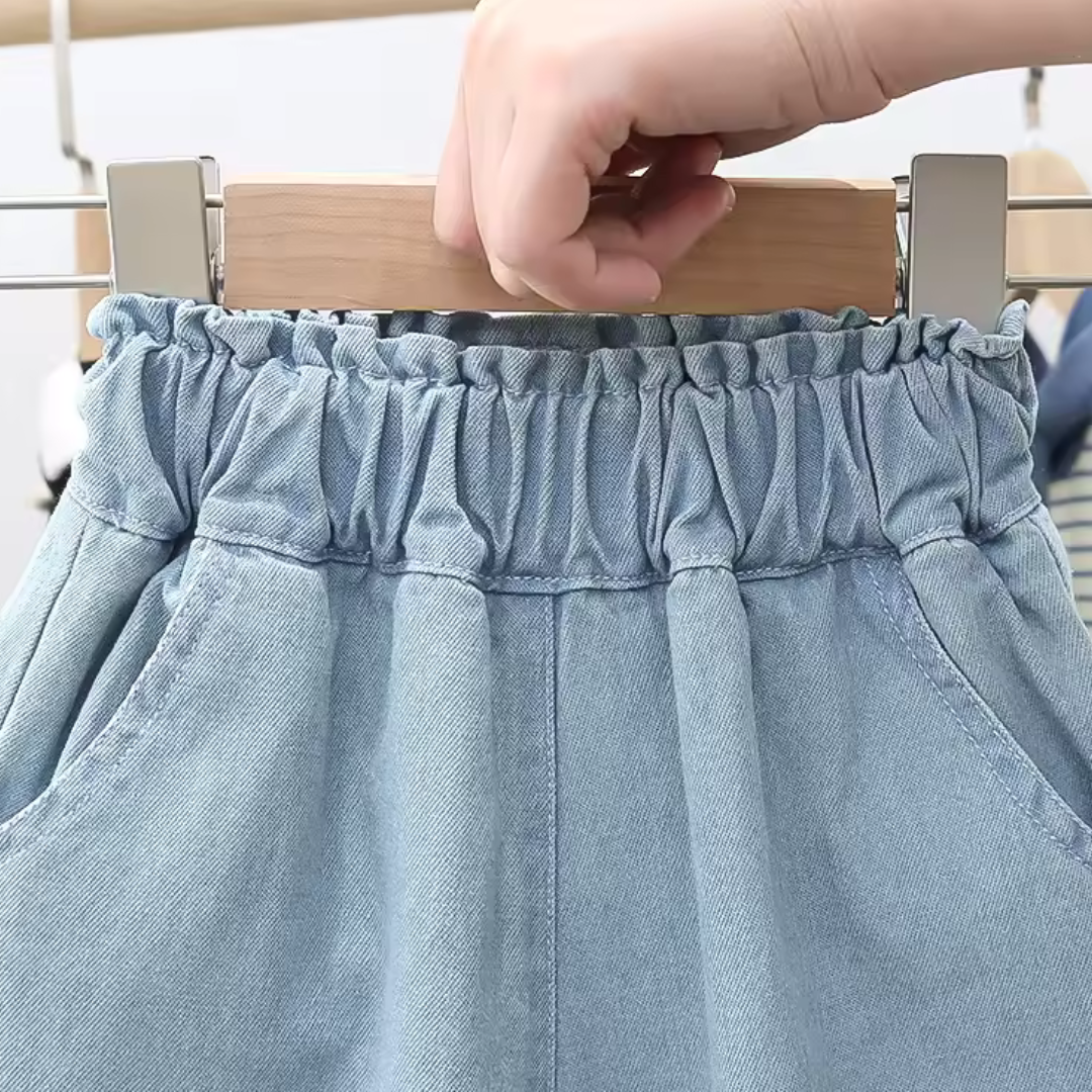 Premium Sleeveless Denim Set for Girls- 2 Pieces