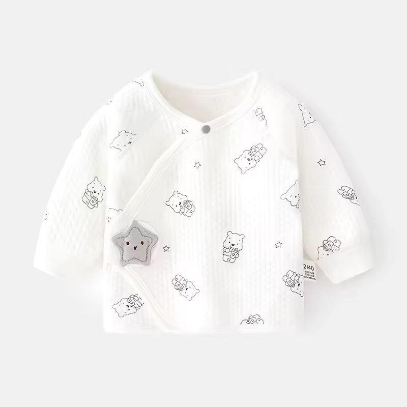 Luxurious Cotton Jacquard Pullover for Infants - Little star