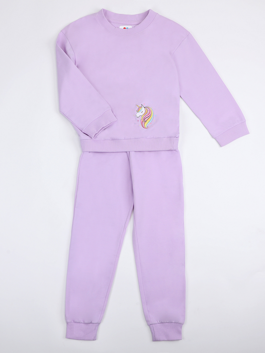 Girls Co-Ord Set Liliac - Unicorn