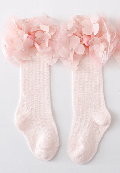 Baby Pink Knee-High Party Socks