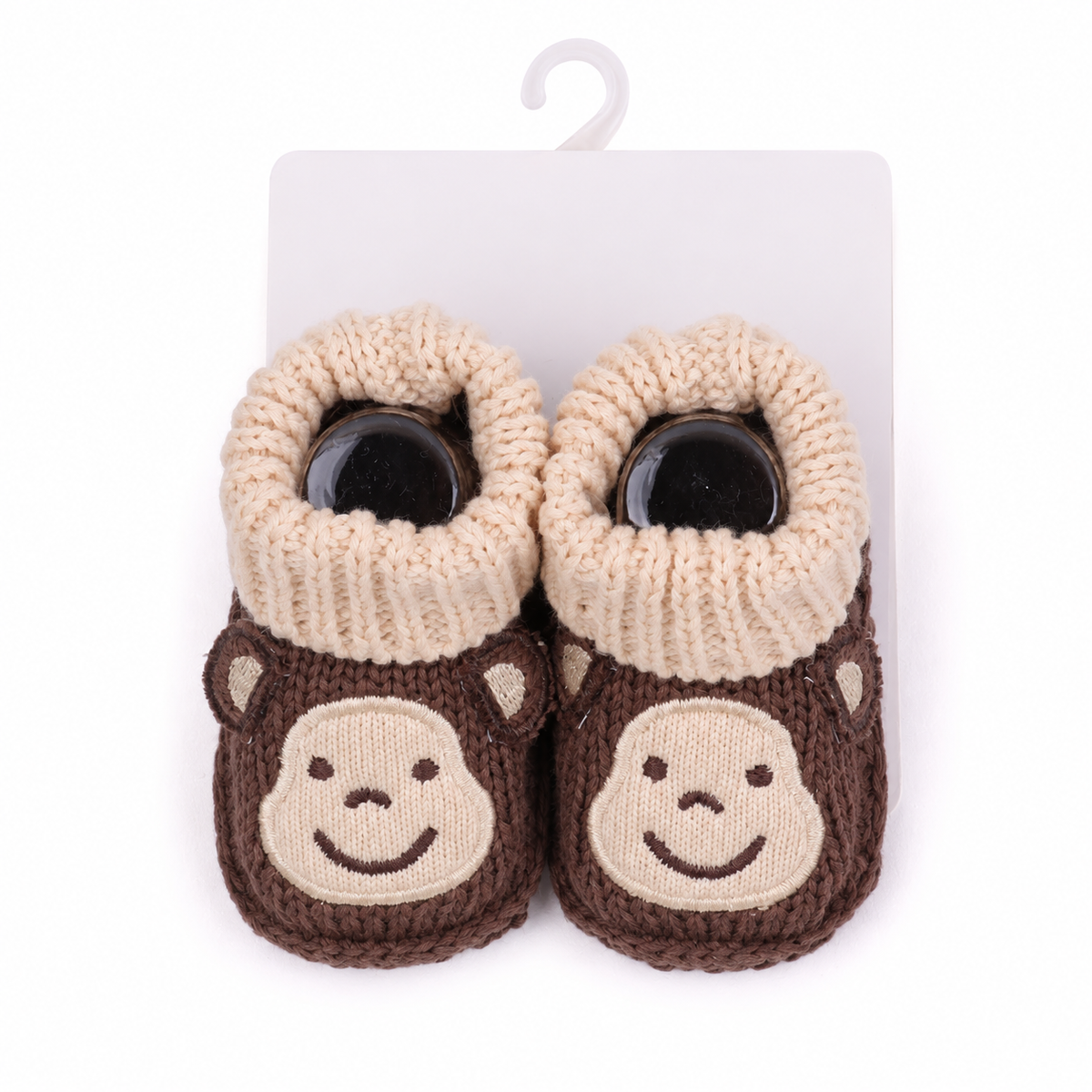 Bear Knit Infant Booties