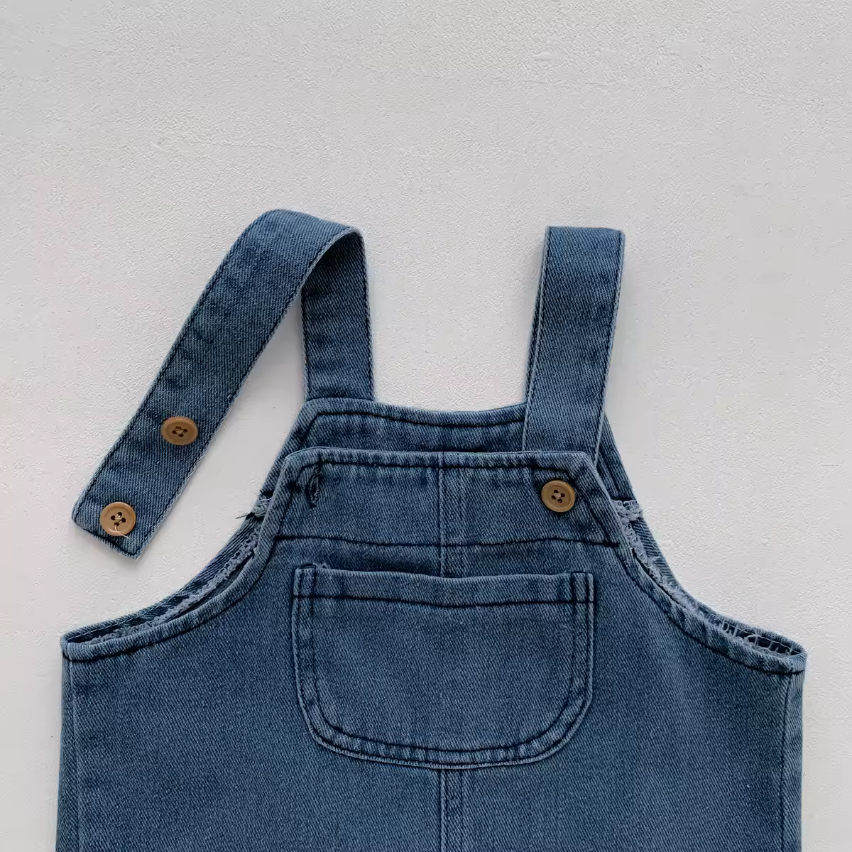 Trendy Boys Cotton 2pcs Sets with Denim Dungaree
