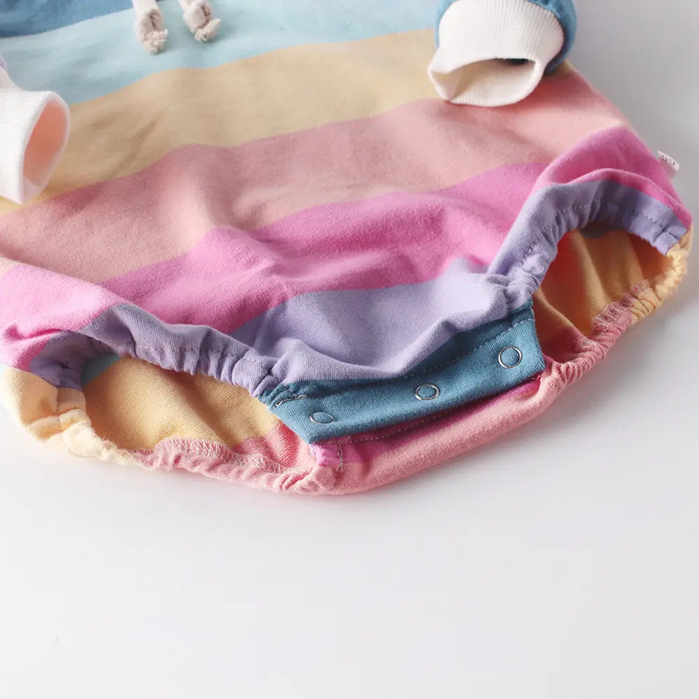 Joyful Comfort with Our Newborn Rainbow Romper