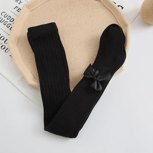 Black Ribbon Bow Princess Stockings: Elevate Elegance with Every Step!
