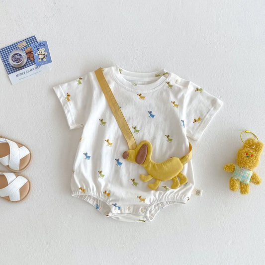 Cute Dog Theme Romper for Babies