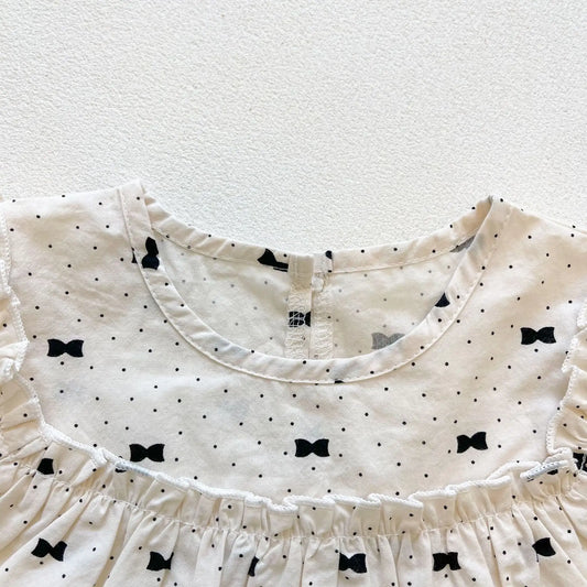 Bows and Dots Baby Girl Top & Shorts Set