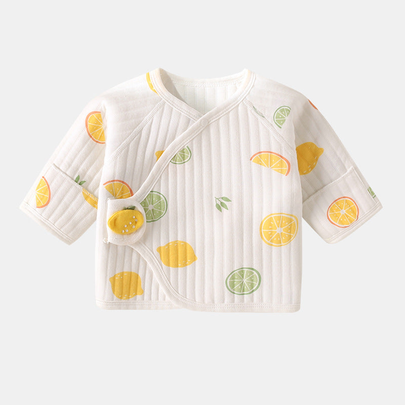 Super Soft Newborn Baby Pure Cotton Cardigan - Tangy orange