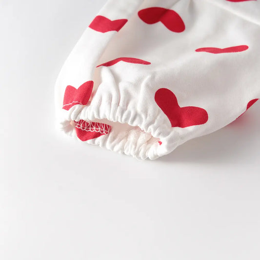 Winter Baby Girl Romper with Headband– Love themed