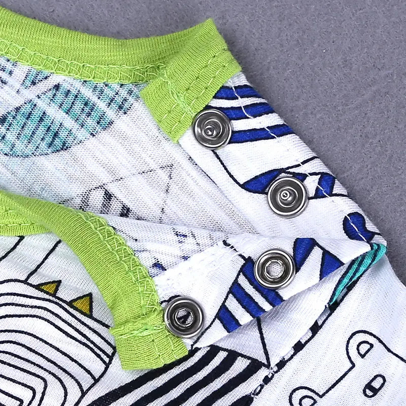 Nature's Whisper Romper: Pure Cotton with Whimsical Prints