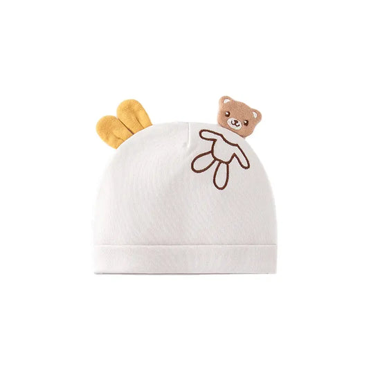 Adorable Embroidered Cotton Baby Cap - Newborn