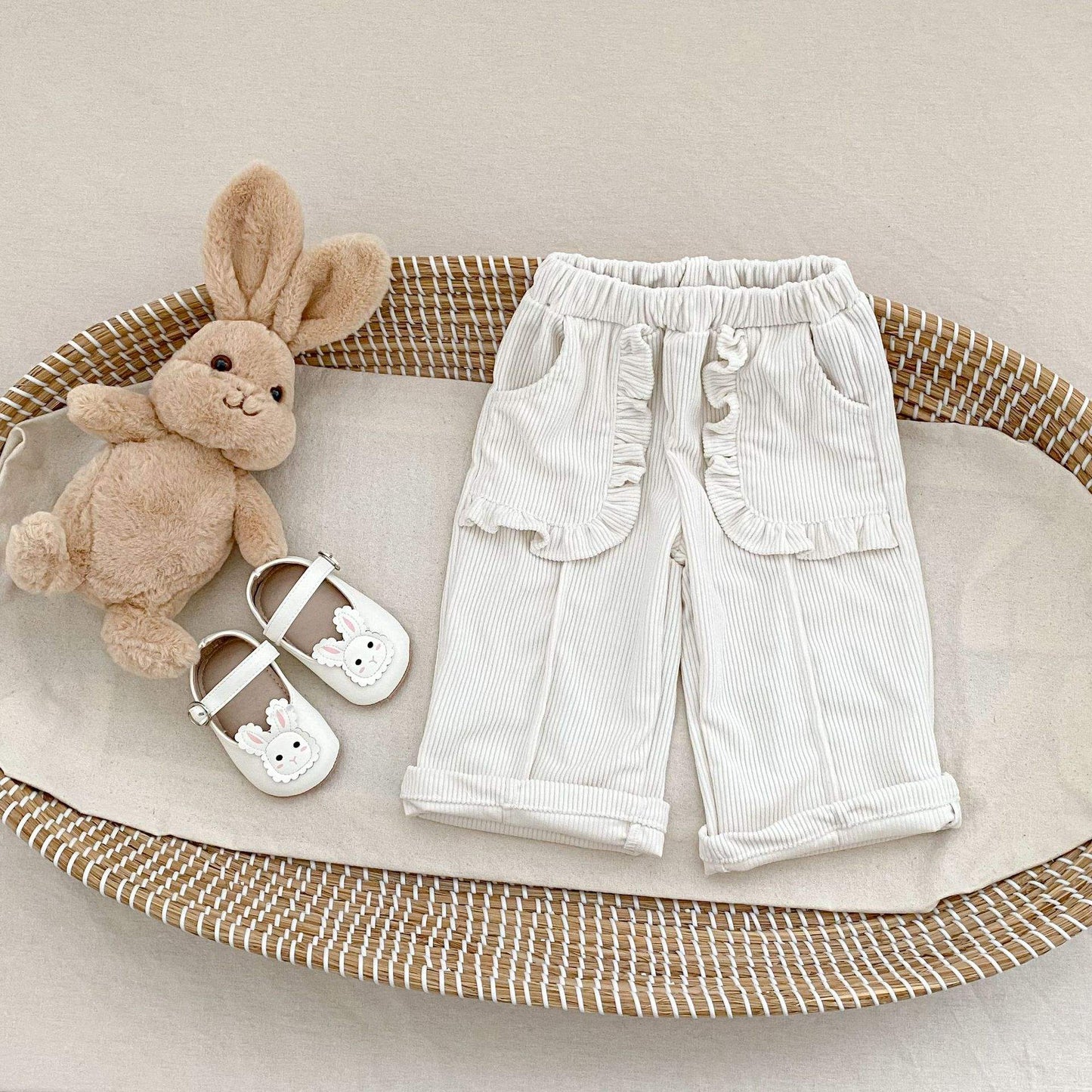 Sophie Ruffles Corduroy Pants