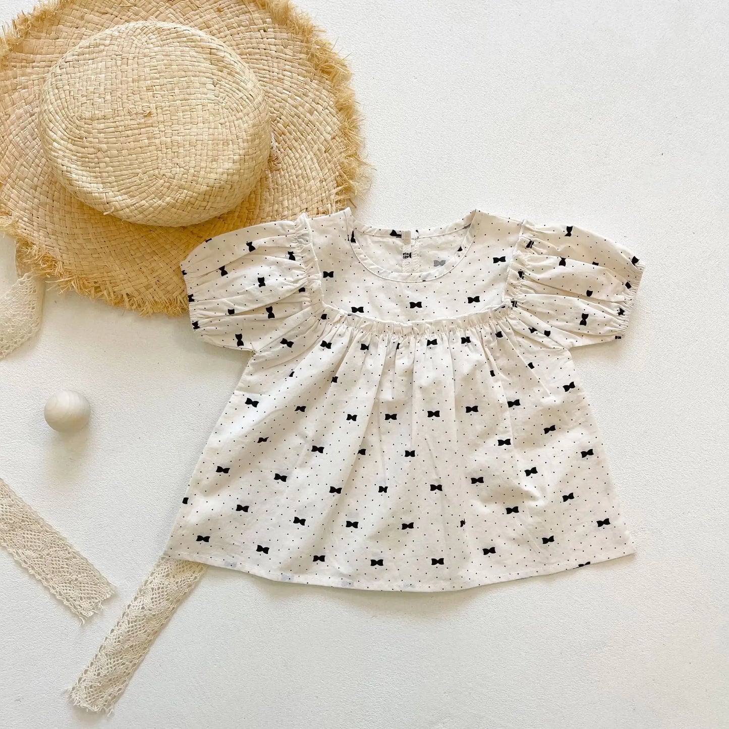 Bows and Dots Baby Girl Top & Shorts Set