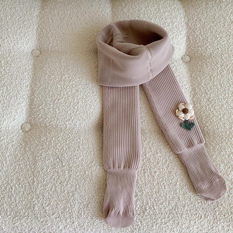 Winter Stockings for Girls - Beige