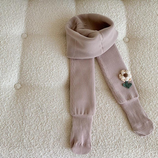 Winter Stockings for Girls - Beige