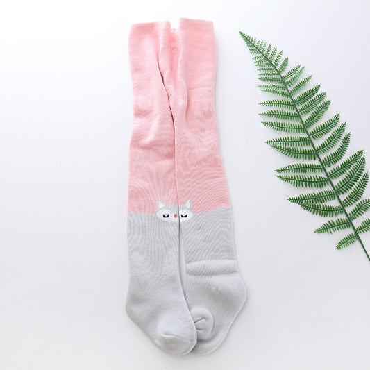 Cute Winter Stockings for Girls - Pink Rabbit