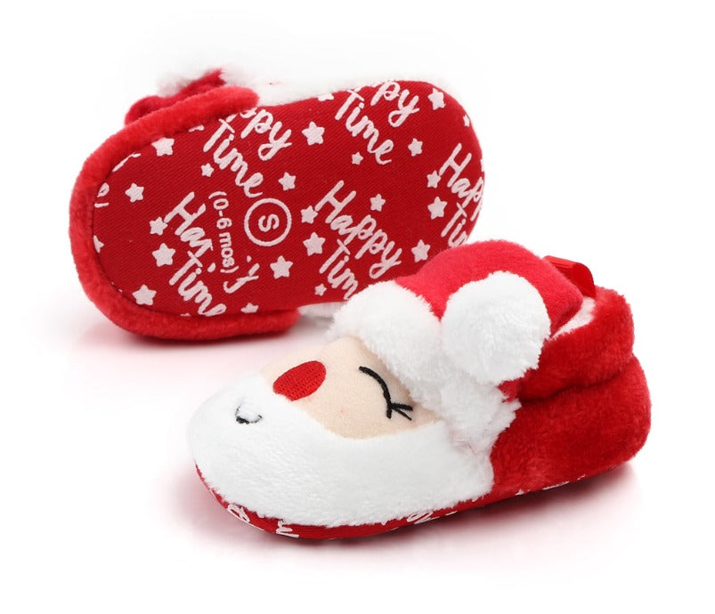 Soft-Sole Warm Cushioned Baby Shoes - Santa Clause