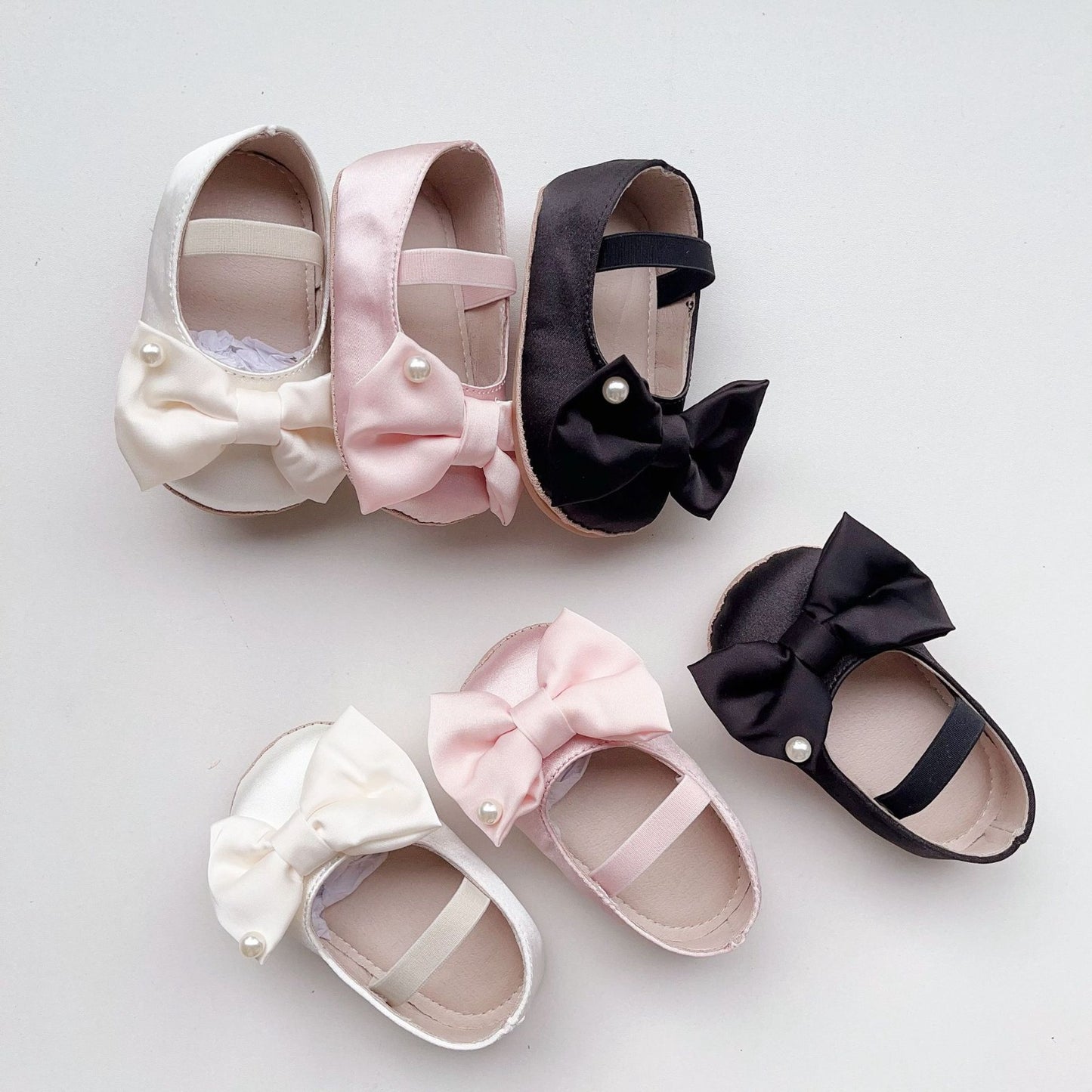Breathable Baby Girl Party Shoes with Bow Design