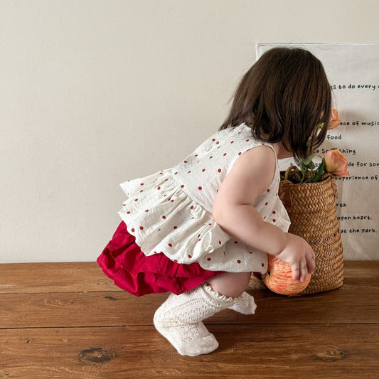 Ruby's Polka Dot Girls Top & Shorts Set