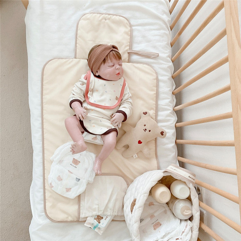 Foldable Travel-Friendly Baby Diaper Mat – Teddy