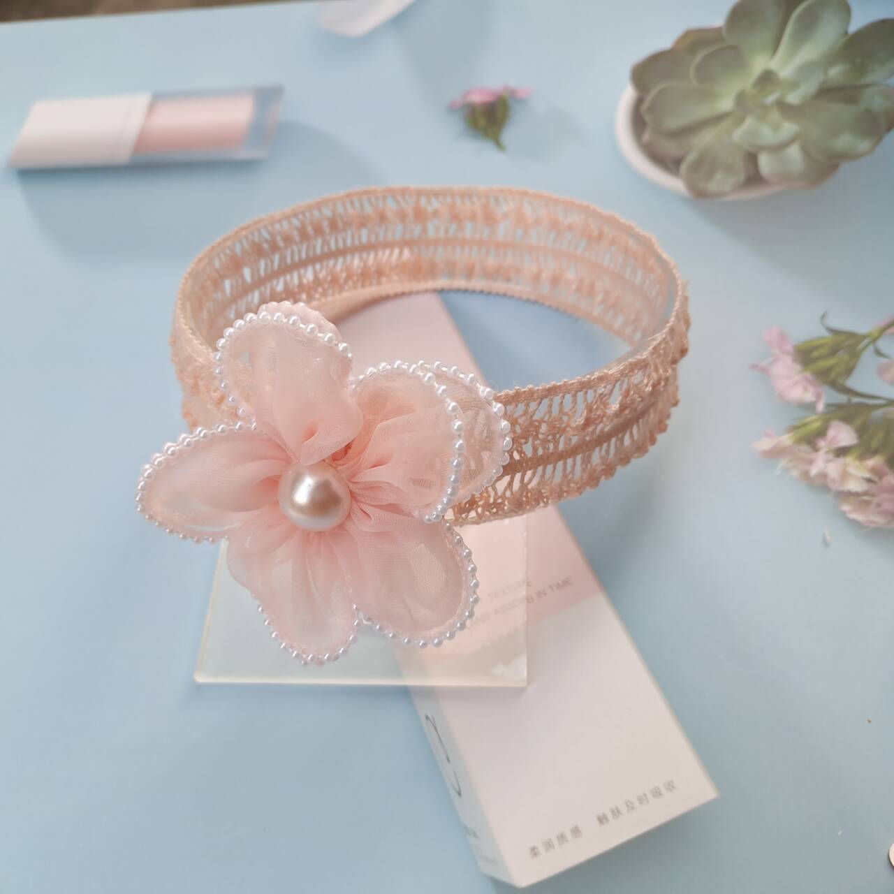 Cute Princess Lace Hair Bands with pearls