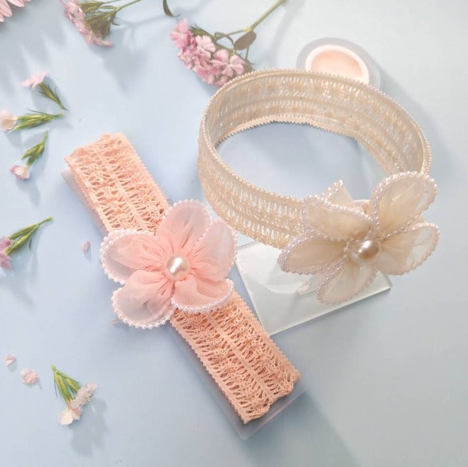 Cute Princess Lace Hair Bands with pearls