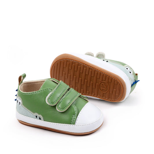 Little Dino Green Baby Sneakers