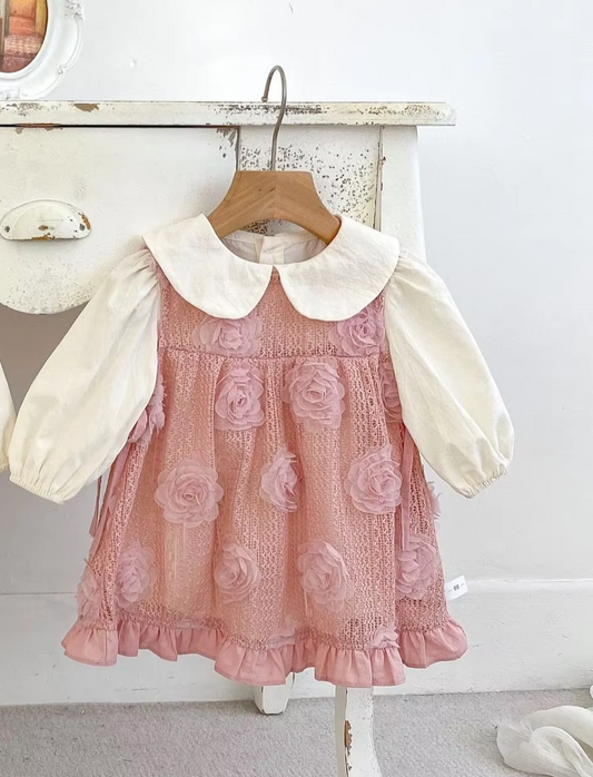 Rosaline Romper with 3D Flower Jacket