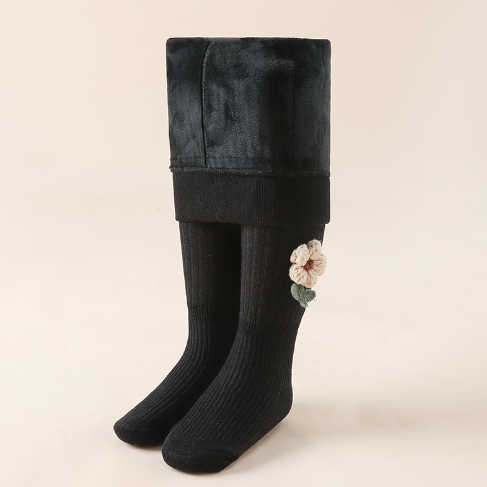 Winter Stockings for Girls - Black