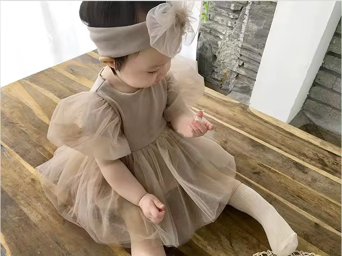 Enchanting Princess Bubble Frock: Fairy-Tale Charm for Baby Girls Shop Now