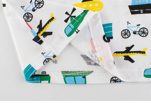 100% Cotton Short Sleeve Round Neck Boy's T Shirt - Cars - Crazy Toes ®