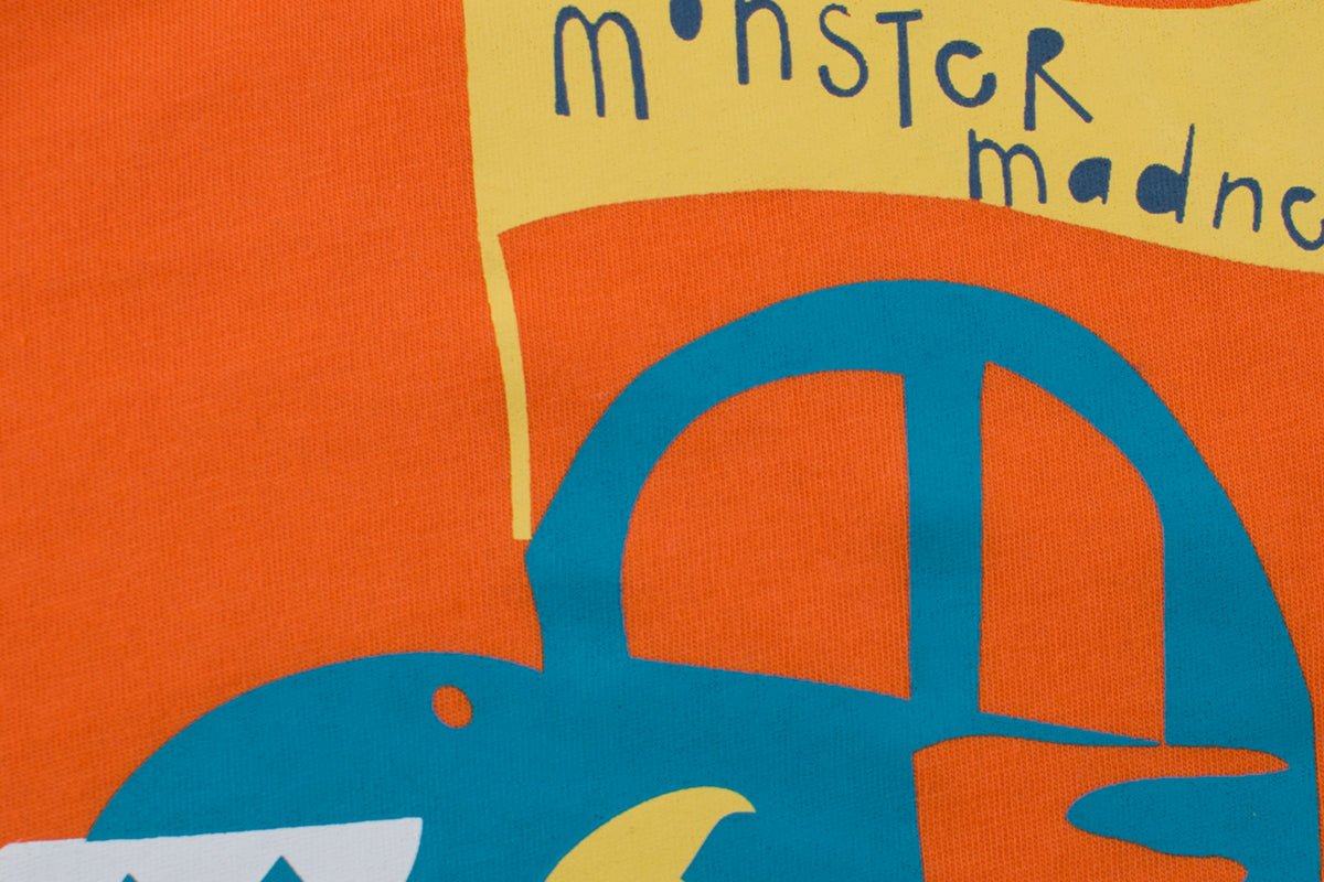 100% Cotton Short Sleeve Round Neck Boy's T Shirt - Monster Truck - Crazy Toes ®