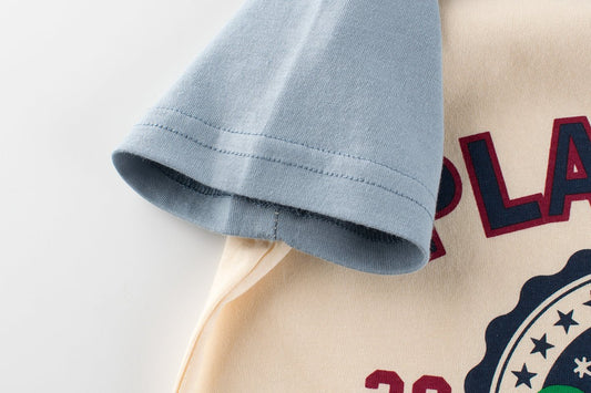 100% Cotton Short Sleeve Round Neck Boy's T Shirt - The Explorer - Crazy Toes ®