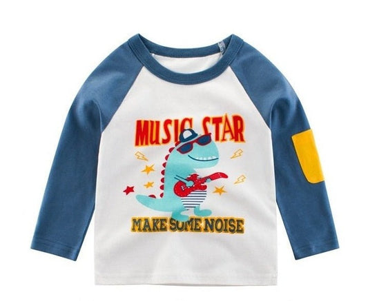 Autumn Spring Stylish T Shirt: Music Star Fashion - Crazy Toes ®