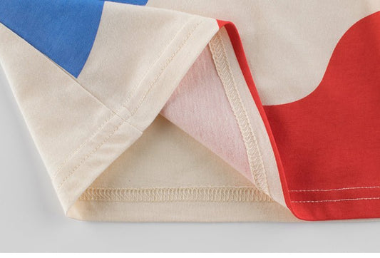 Beige Color Cute Playful T Shirts - Pure Cotton Girls Short Sleeves T Shirts - Crazy Toes ®