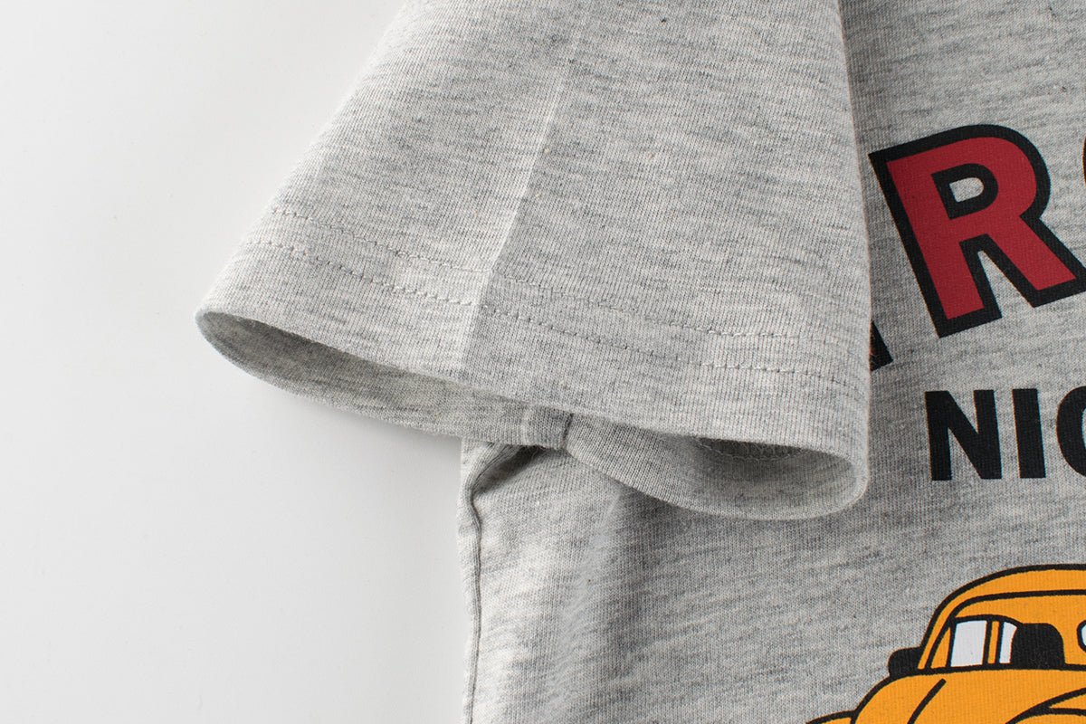 Boys Short Sleeve T Shirt: Cartoon Cars Fun and Comfort - Crazy Toes ®