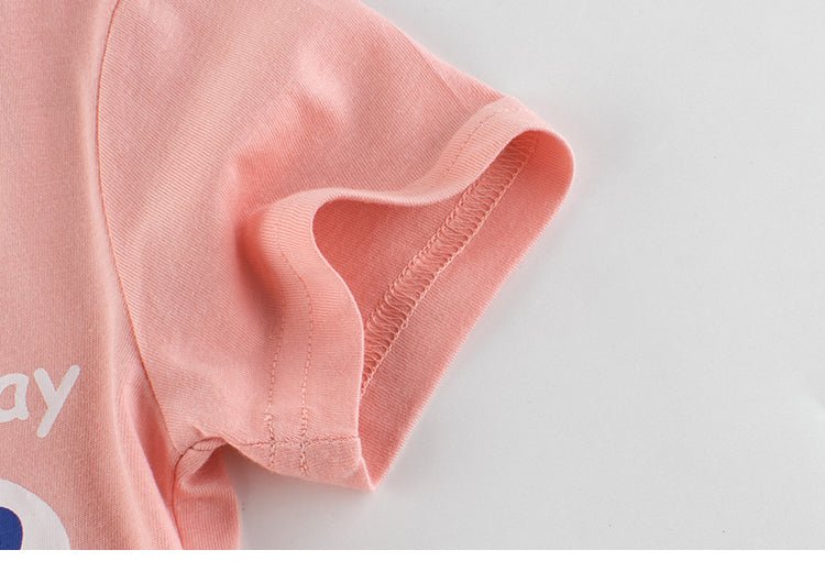 Cute Girls Short Sleeve Cotton Top: Style and Comfort Combined - Crazy Toes ®