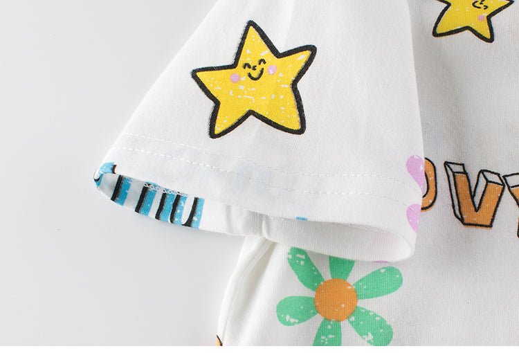 Girl's Short Sleeves T Shirt for Summers Children Beach T Shirts style - Crazy Toes ®