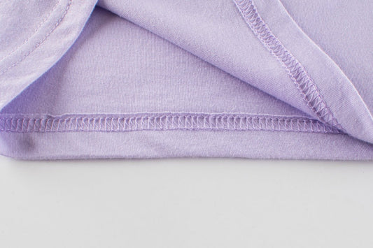 Purple Color Short Sleeve O Neck Girl Summer Clothing T Shirt - Crazy Toes ®