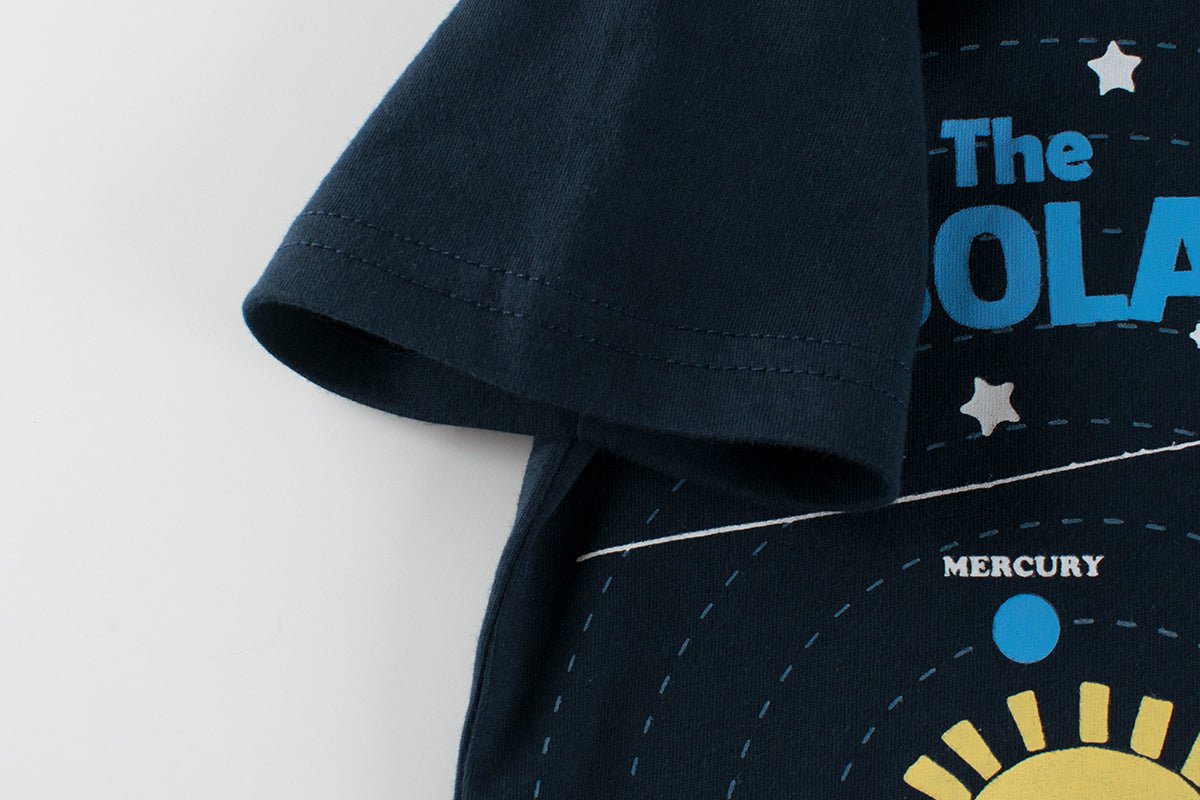 Short Sleeve T Shirt: Solar System Adventure in Style - Crazy Toes ®