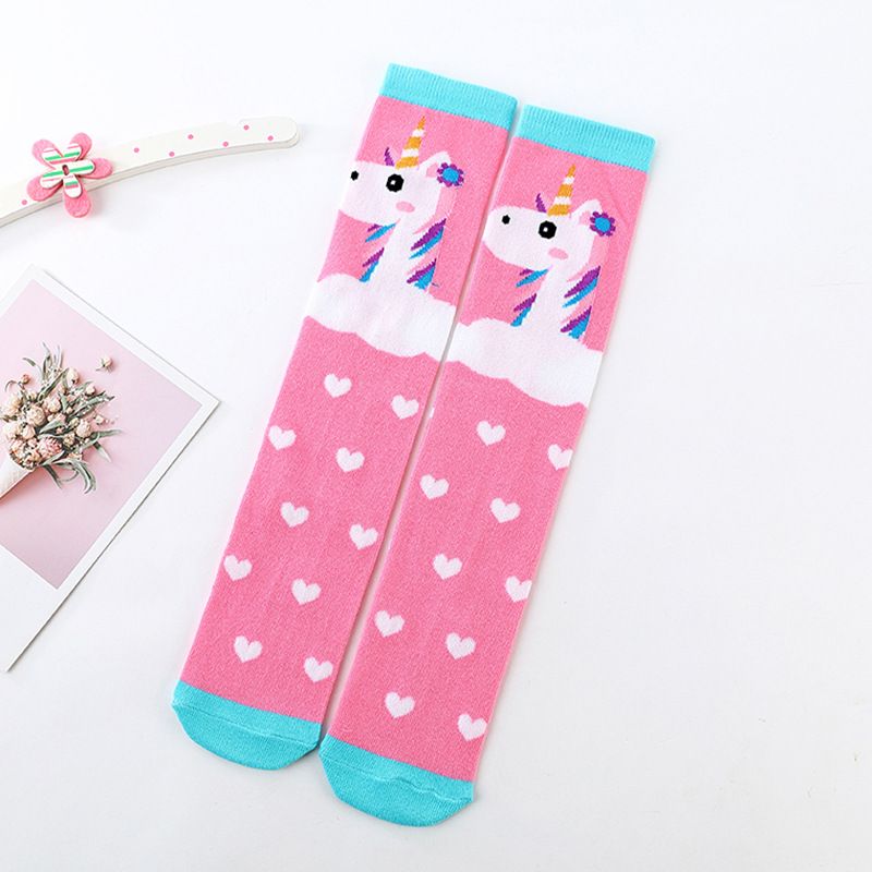 Unicorn Magic: Elevate Your Child's Style with Colorful Knee-High Socks -Pink - Crazy Toes ®