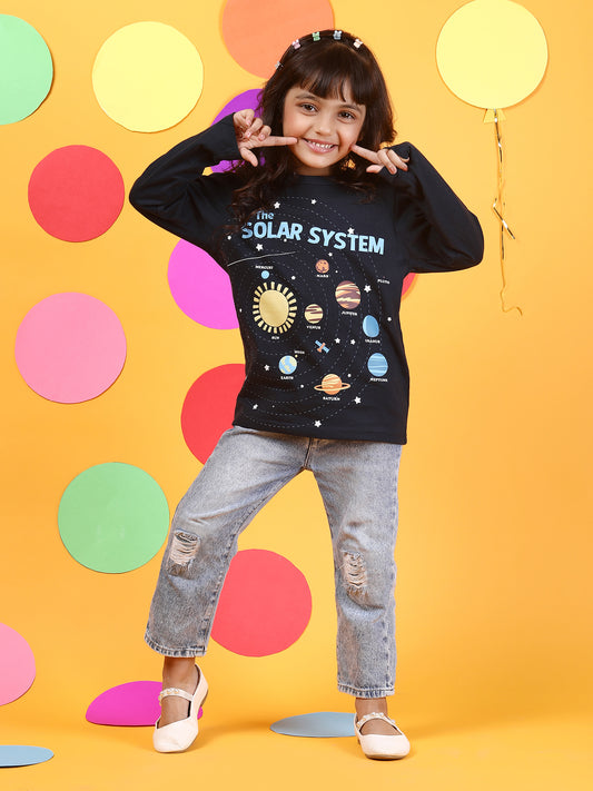 Long Sleeve T Shirt: Solar System Adventure