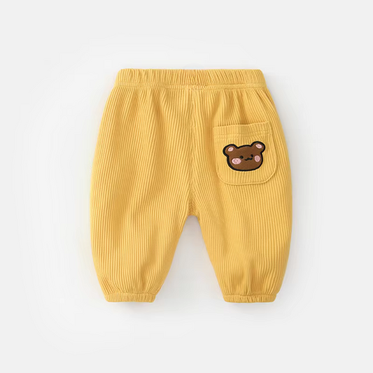 Corduroy Baby Pants –  Yellow Bear