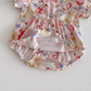 Floral baby Romper with Headband by Crazytoes