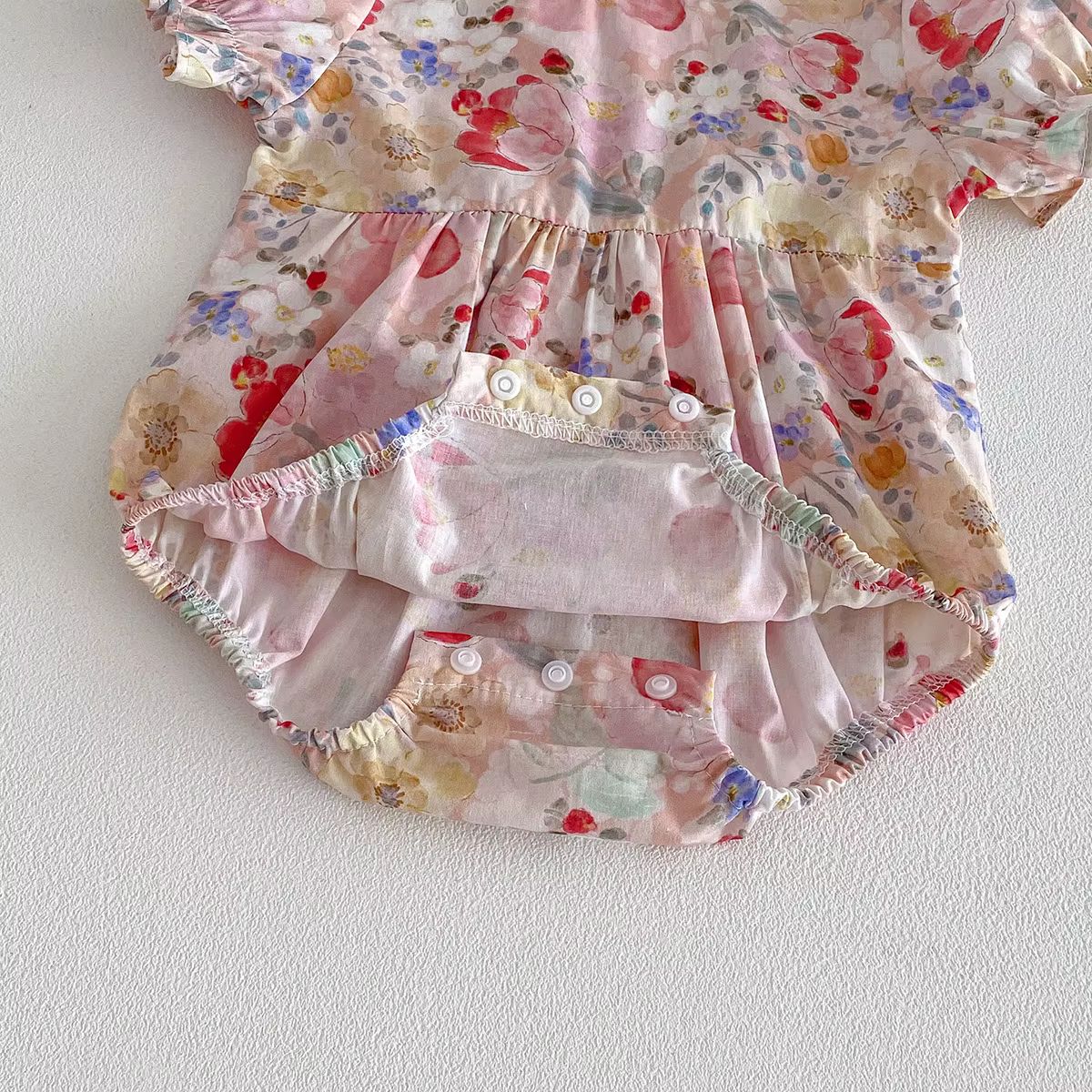 Floral baby Romper with Headband by Crazytoes