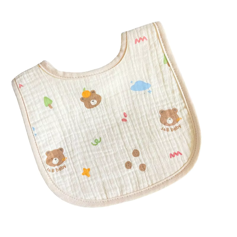 Soft Touch Muslin Baby Bib - 6 Layer Cotton, RashFree