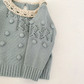 Winter Knitted Pullover for Girls – Elegant Crochet Collar Design