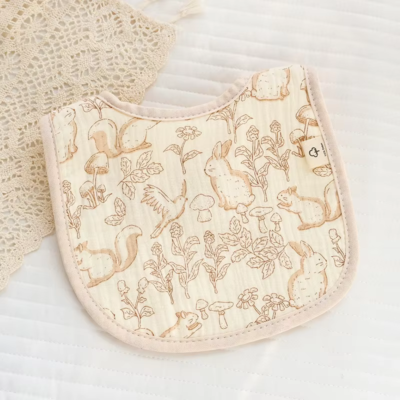Soft Touch Muslin Baby Bib - 6 Layer Cotton, RashFree